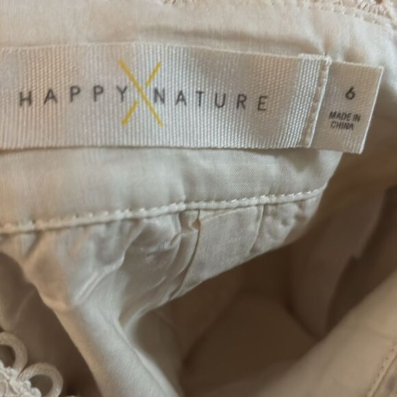 Happy x nature eyelet coquette ruffle romper NWT cream white 6 flaw fairy preppy - Picture 10 of 11